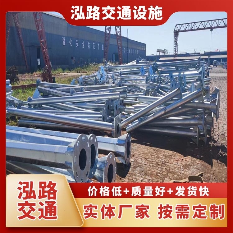 热镀锌双悬臂F型交通标志指示牌杆厂家 路牌指示杆 按需定制