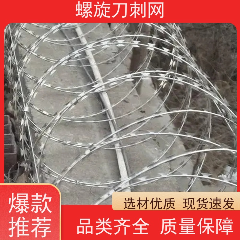 围墙防爬刺路边防攀爬铁蒺藜蛇蝮式刺丝滚笼刺网安装