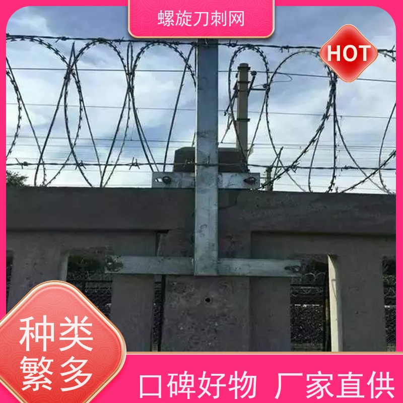 防护网带刺铁丝滚笼路边防攀爬铁蒺藜高铁304不锈钢刀片刺绳安装
