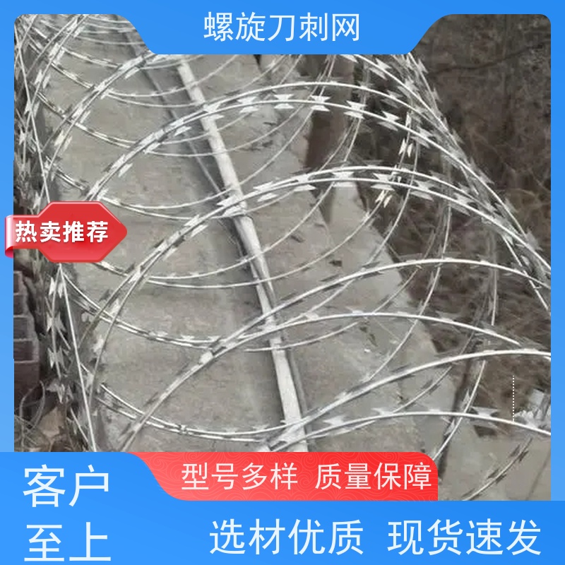 防护网带刺铁丝滚笼275g刀刺网高铁304不锈钢刀片刺绳材质