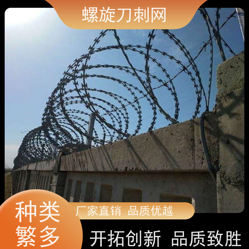 围墙防爬刺镀锌刀刺网高铁304不锈钢刀片刺绳颜色