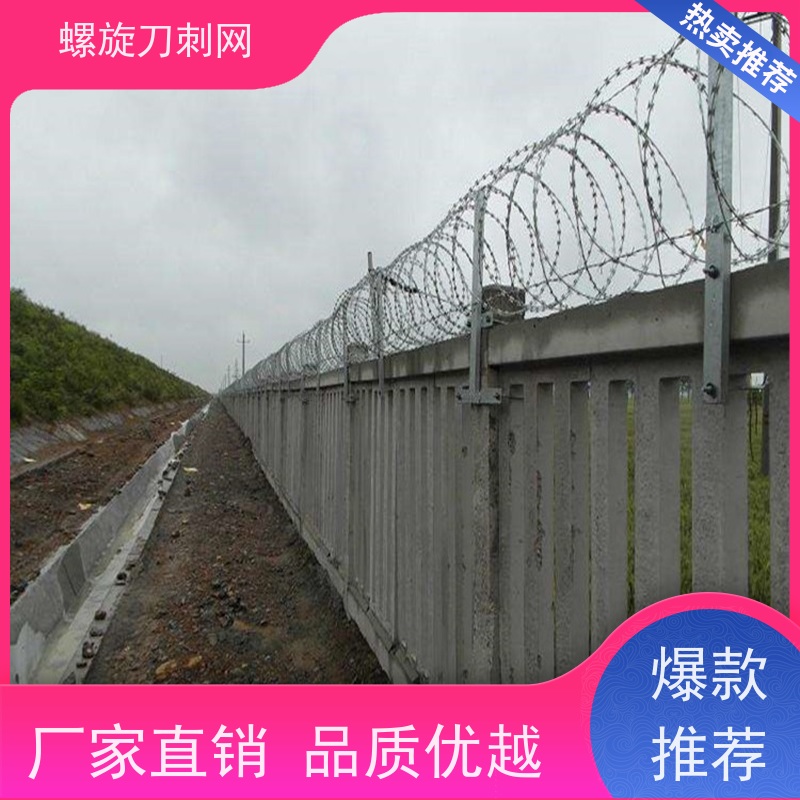 热镀锌不锈钢刀片刺绳小区学校防爬防盗网蛇蝮式刺丝滚笼刺网安装