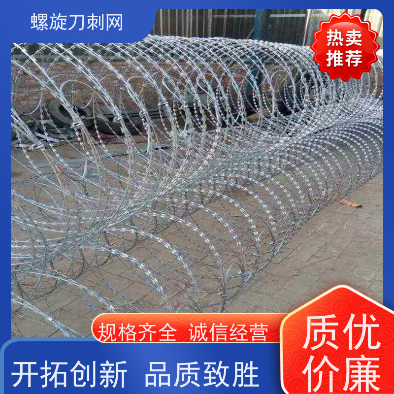 防护网带刺铁丝滚笼高铁防攀爬刀刺网片高锌刀片刺丝颜色