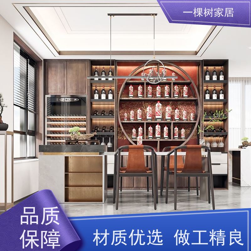 一棵树家居 新中式商业会所 实木整装定制 品牌五金久用丝滑如初