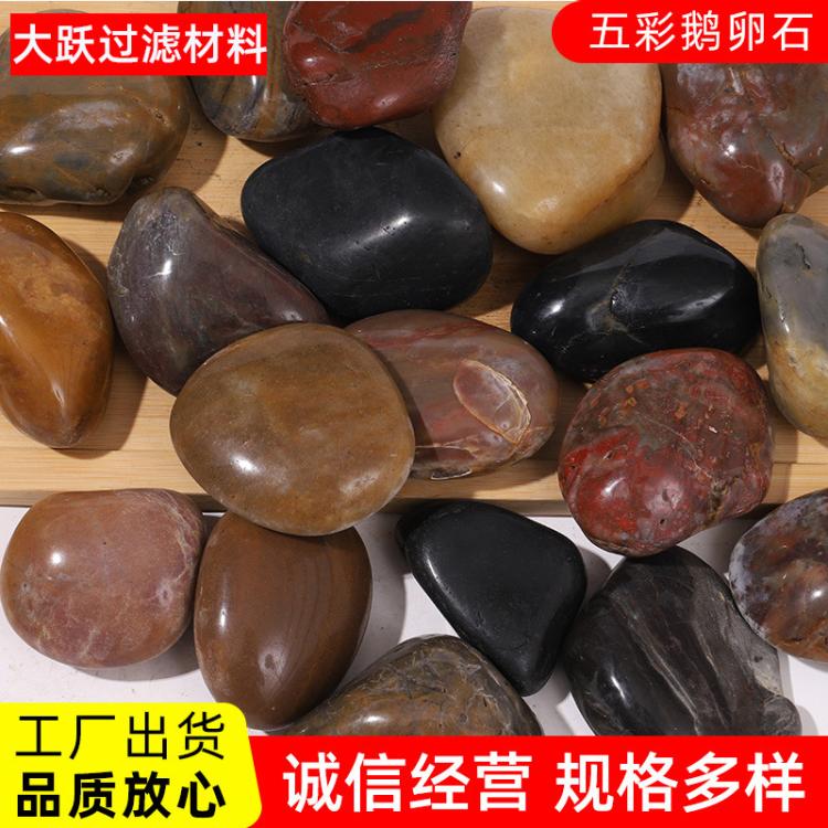 天然五彩鹅卵石铺地造景雨花石原石鹅软石批发庭院石子花园造景