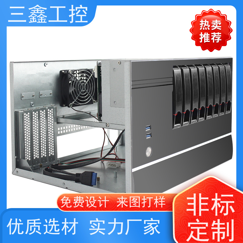 厂家供应嵌入式便捷式机箱 不锈钢机柜 多硬盘位 TY-4UX喷塑工艺