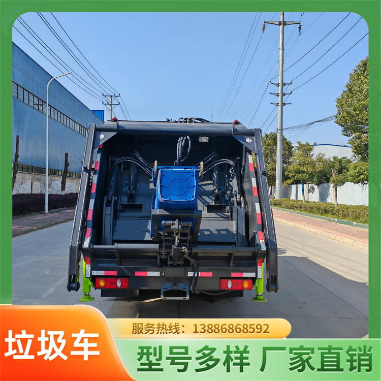 12-14立方后装挂桶垃圾清运车 天锦18吨压缩垃圾车
