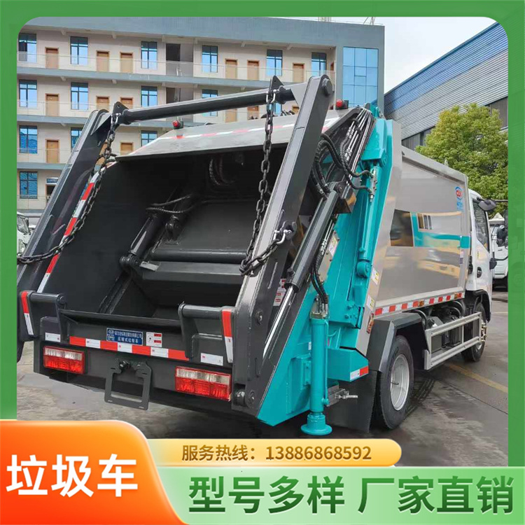 凯普特K7电动10方压缩垃圾车 液压后挂桶式 装载能力强