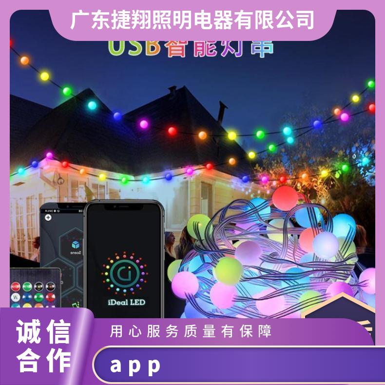 APP智能控制仙女灯串星星灯LED皮线灯RGB氛围灯 室内照明跑马串灯