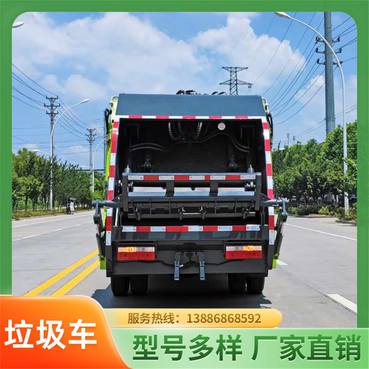 D9勾臂垃圾车 10方车厢可卸式建筑垃圾清运车 一车多用