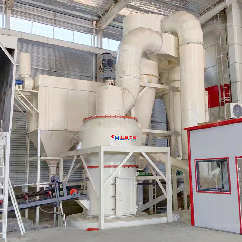 鸿程大理石碳酸钙磨粉机器50吨粉磨机带除尘系统