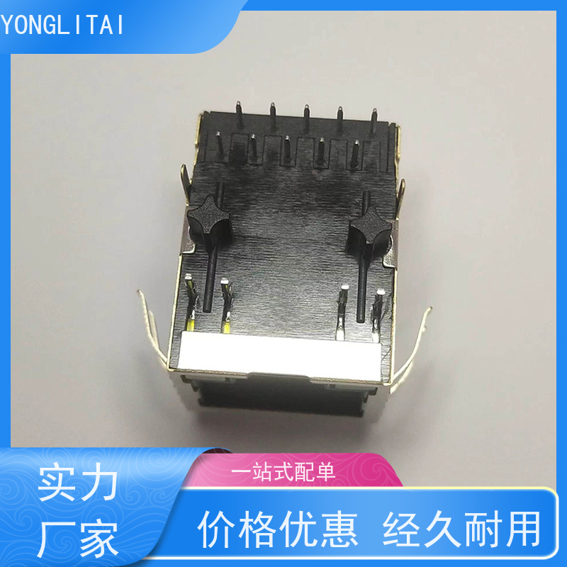 RJ45电信光纤端口 RA19113G08GA 百兆网口 接口 180度