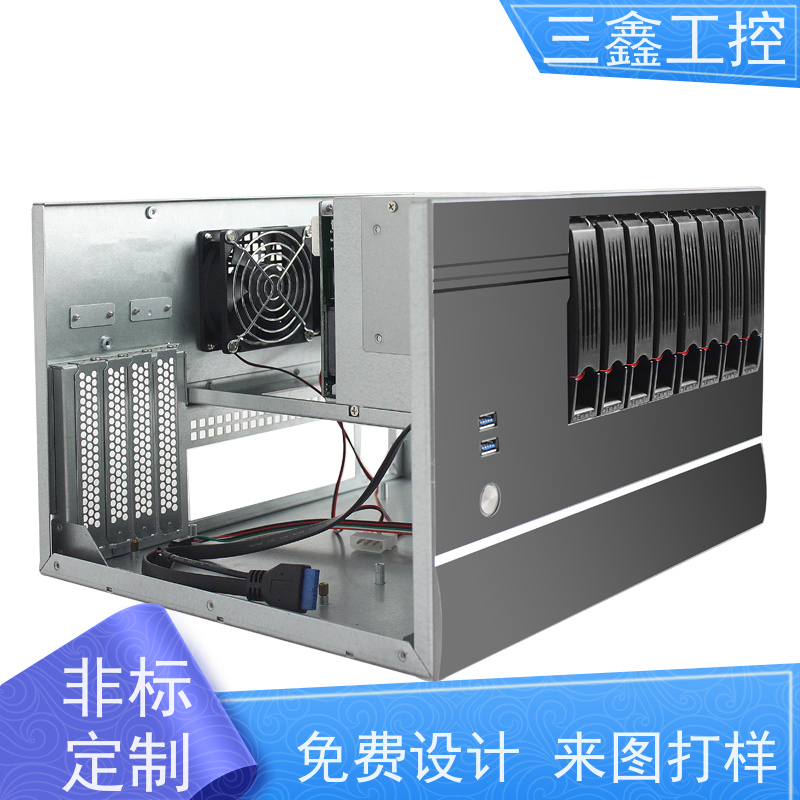 非标定制上架式工业铝机箱 螺丝机外罩 多硬盘位 TY-4UX喷塑工艺
