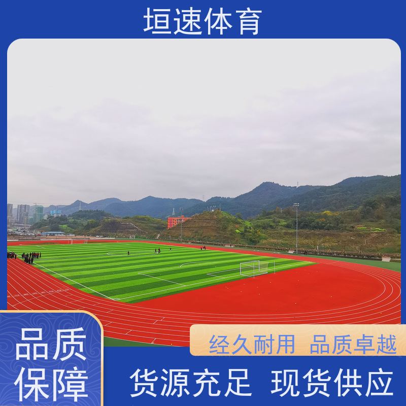 垣速 运动场epdm灰色 彩色弹性地坪 校园塑胶跑道可修复性强