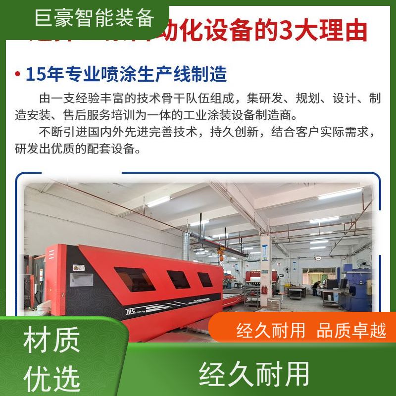 巨豪智能喷涂 十字链输送 普通铁磁环粉 节省人工