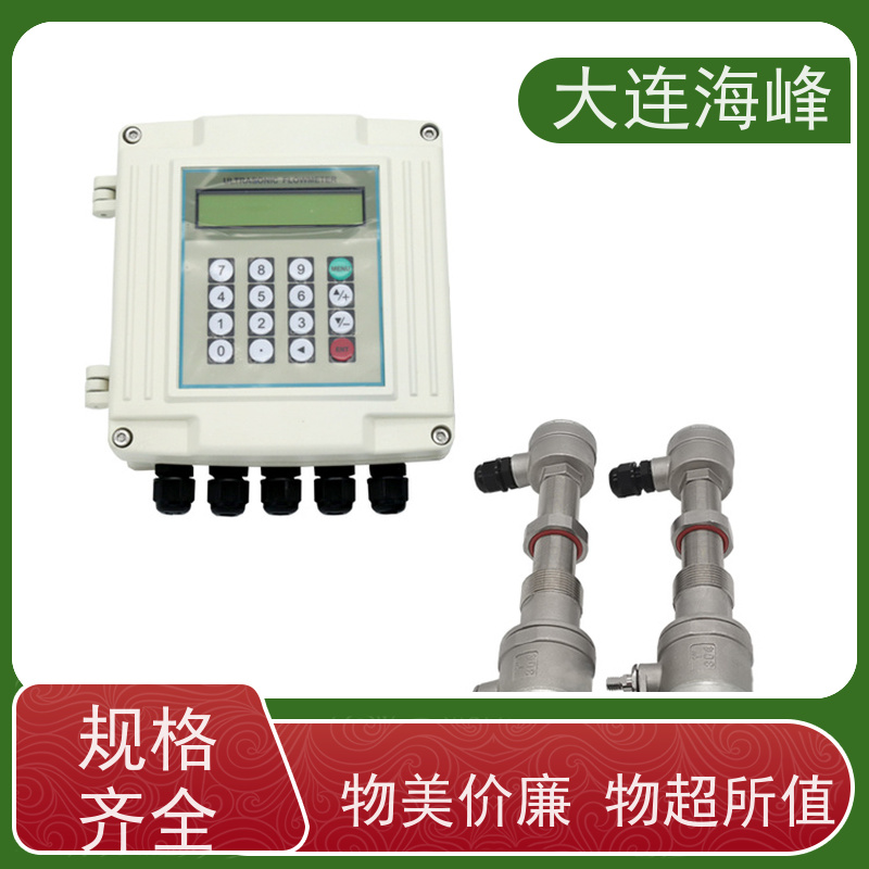 手持式超声波流量计外夹壁挂式插入 式传感器液体水表管道流量仪表