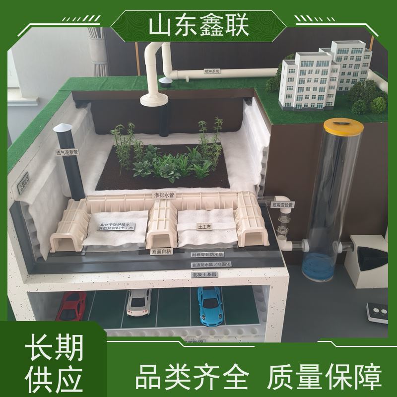鑫联新材料 车库虹吸系统 科研创新 14厚高分子排水异型片自粘土工布