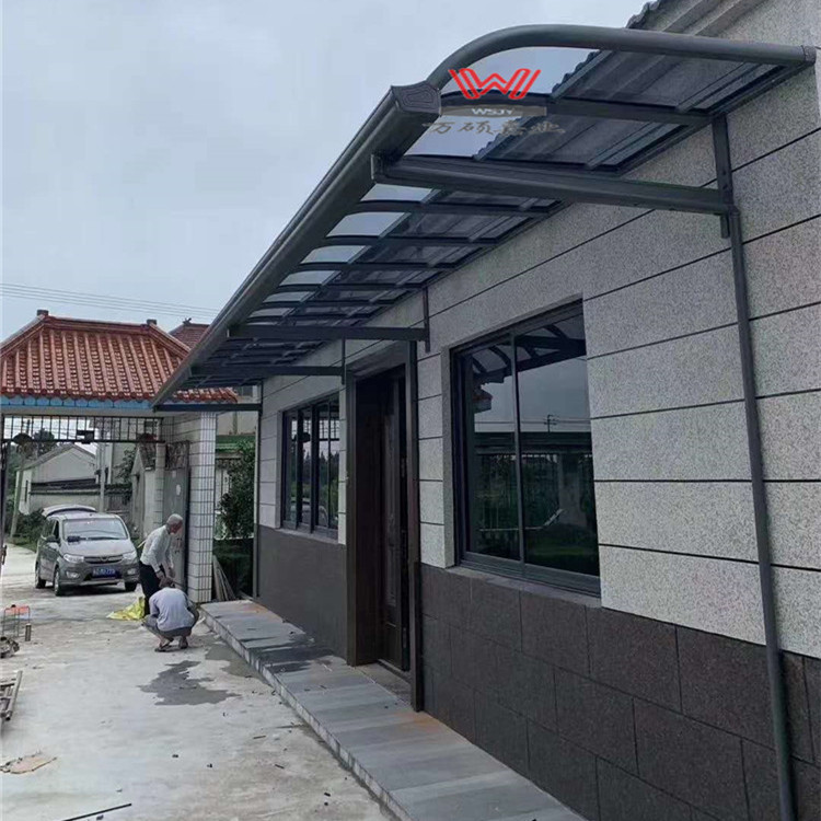 公共停车场车棚 小区铝合金遮阳棚 PC耐力板自行车棚