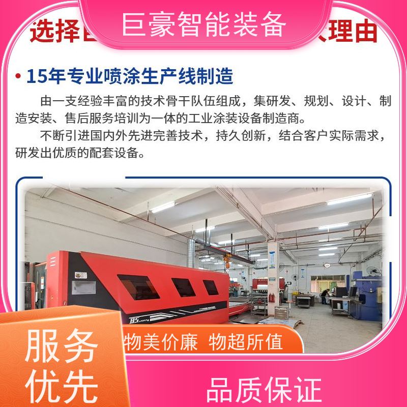 巨豪智能装备 大旋风粉房喷涂 自动打包 上粉均匀