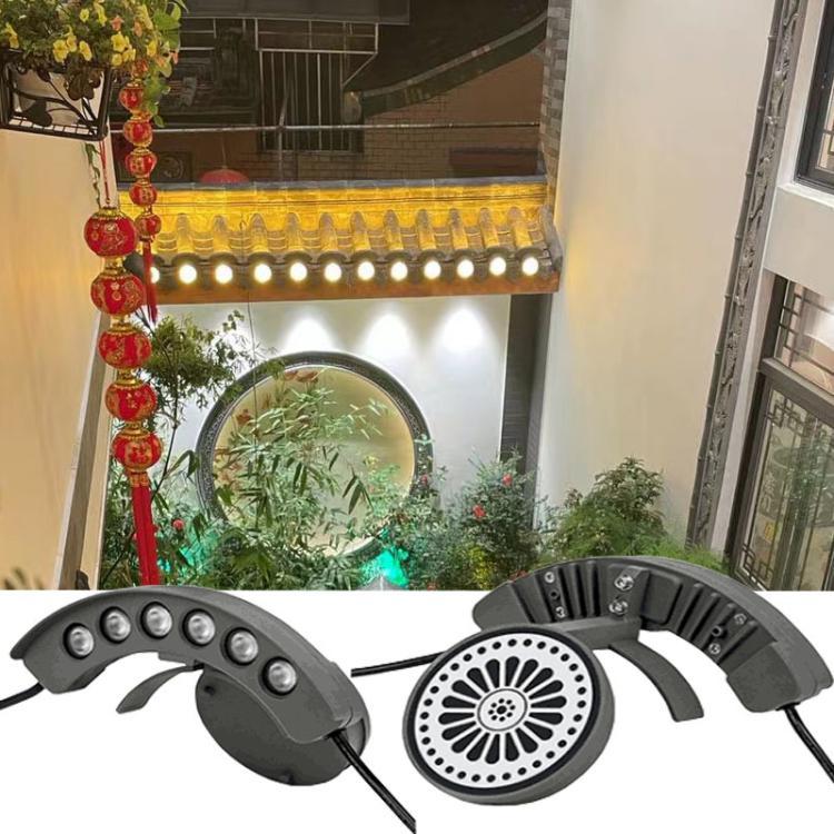 LED古建筑瓦楞灯户外防水凉亭寺庙屋顶屋檐工程亮化瓦片灯月牙灯