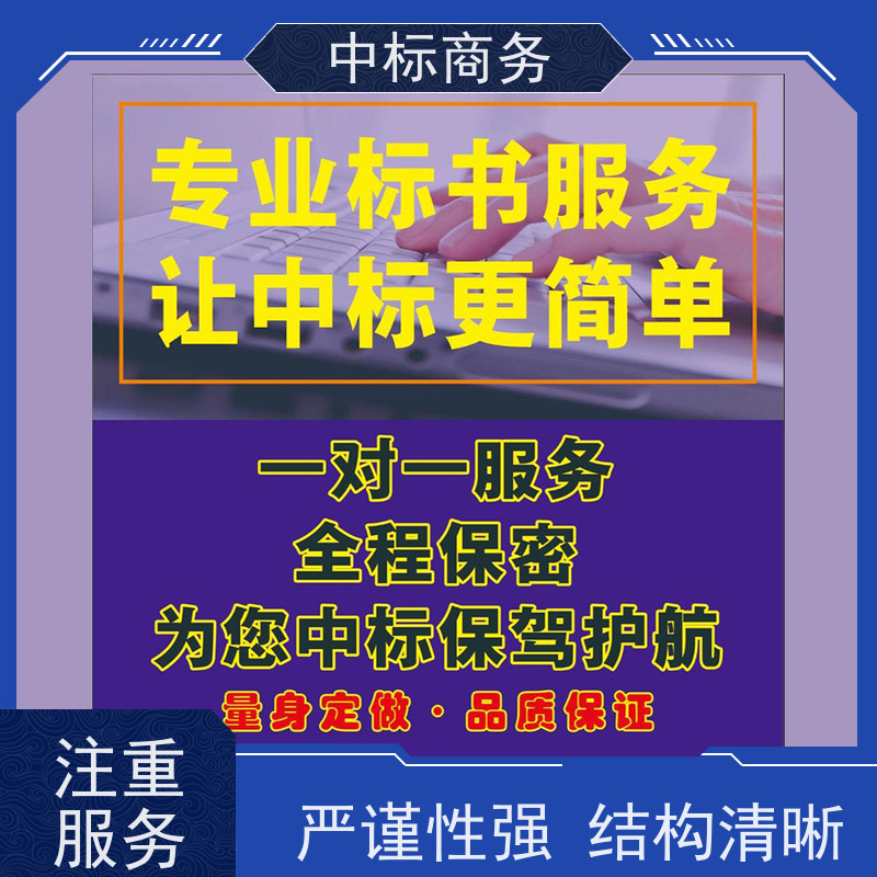 中标商务 成 都制作投标书 实用性强 服务周到 为客户量身定制