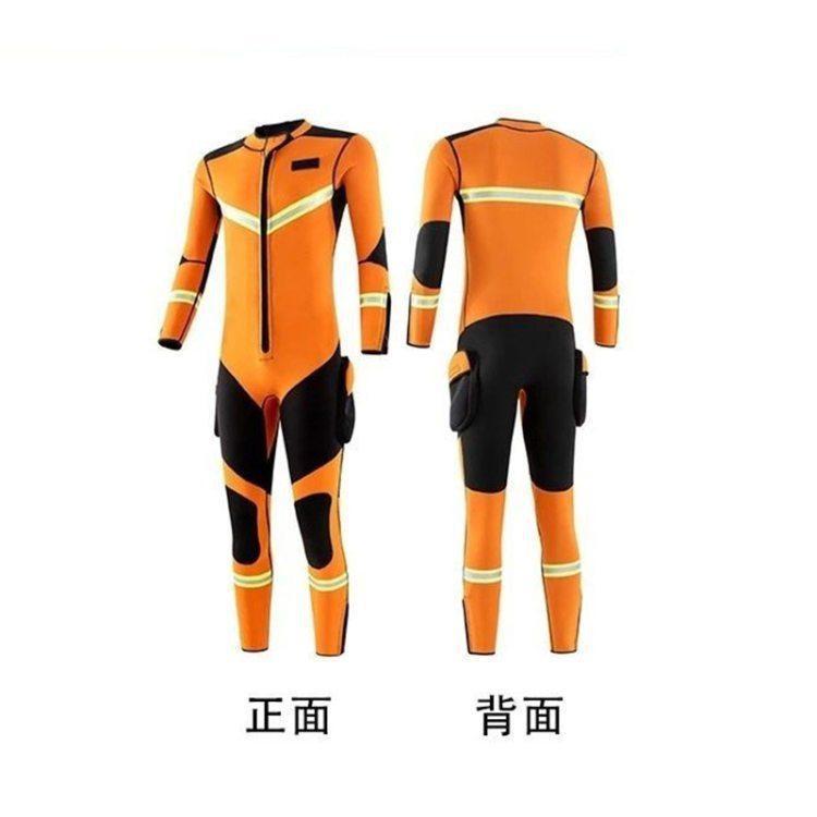振森橙色水域救援套装连体式潜水服加工定制