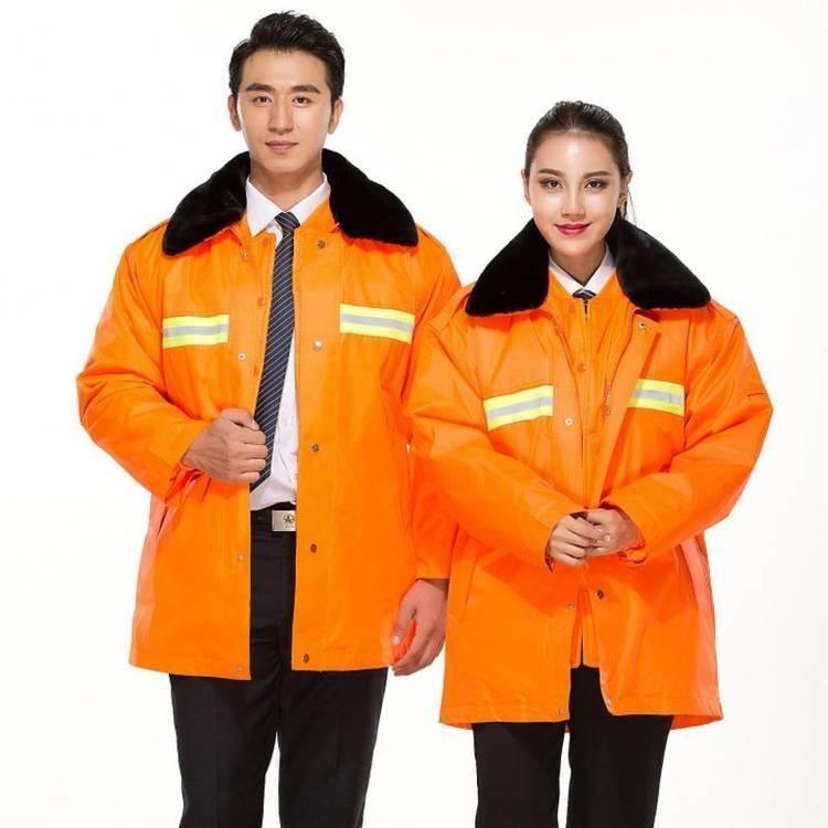 道路养护保洁工人劳保服 环卫园林公路棉袄 交通工装棉服棉大衣