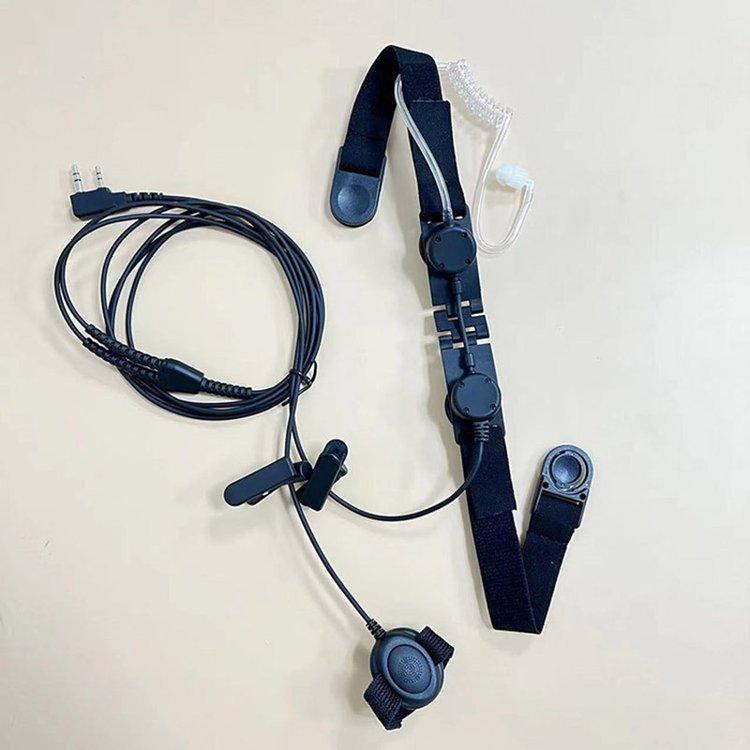 后挂式无线耳麦消防头骨传导耳机振动式挂耳骨导传声控耳机防水