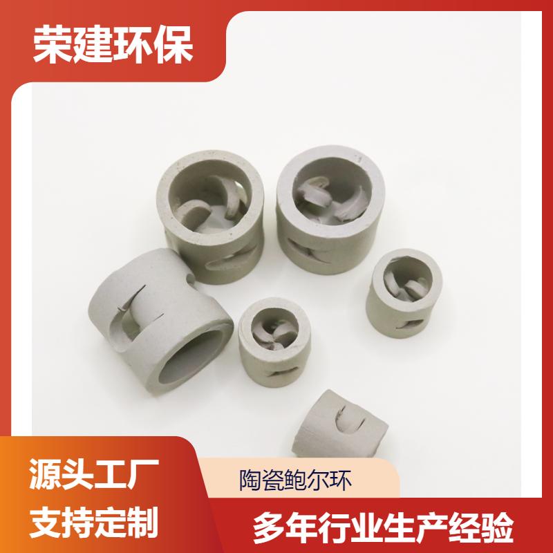 38mm 陶瓷鲍尔环填料 冷却塔填充料 规格齐全 荣建环保