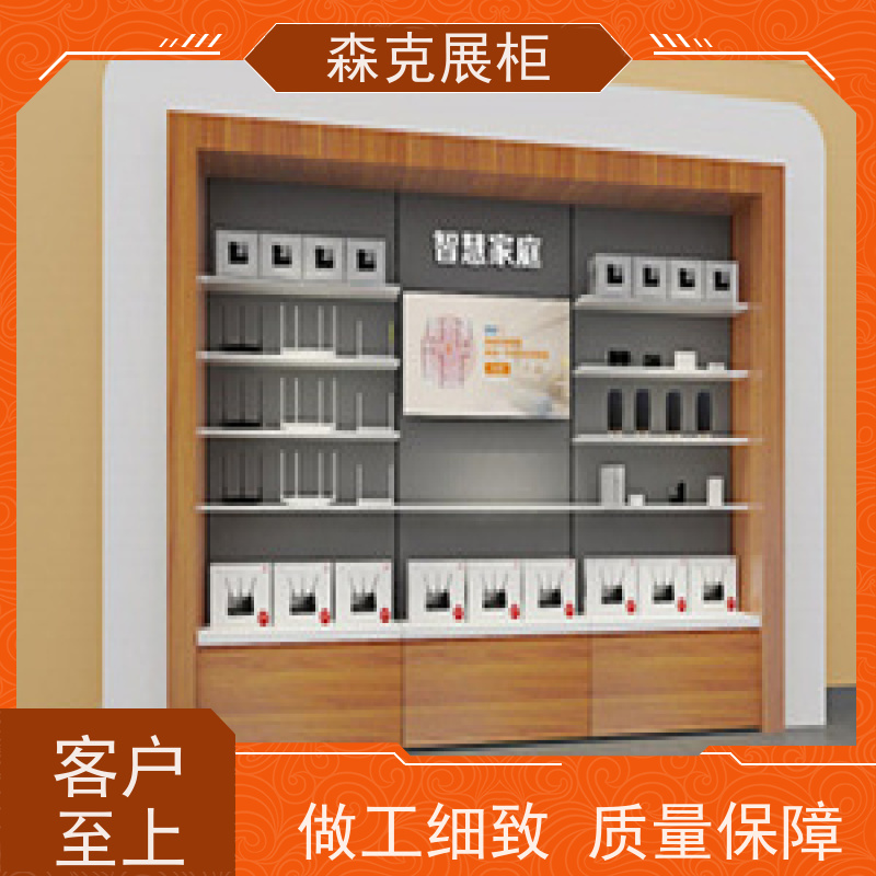 森克 精品眼镜展柜定做 样式丰富 大三边前开门木柜 自有工厂