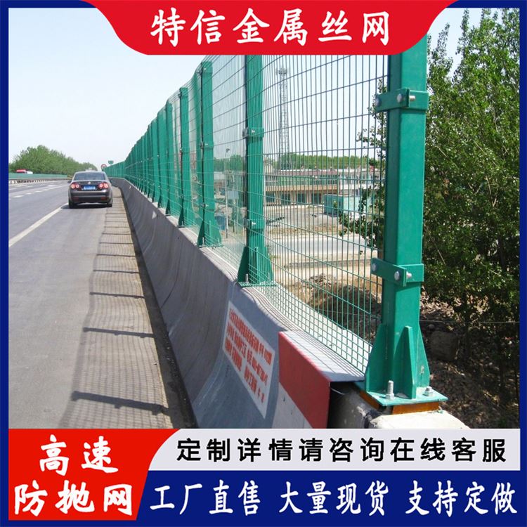 特信 经久耐用 可按需定制 绿色护栏网 焊接 桥梁防落物 高速护栏