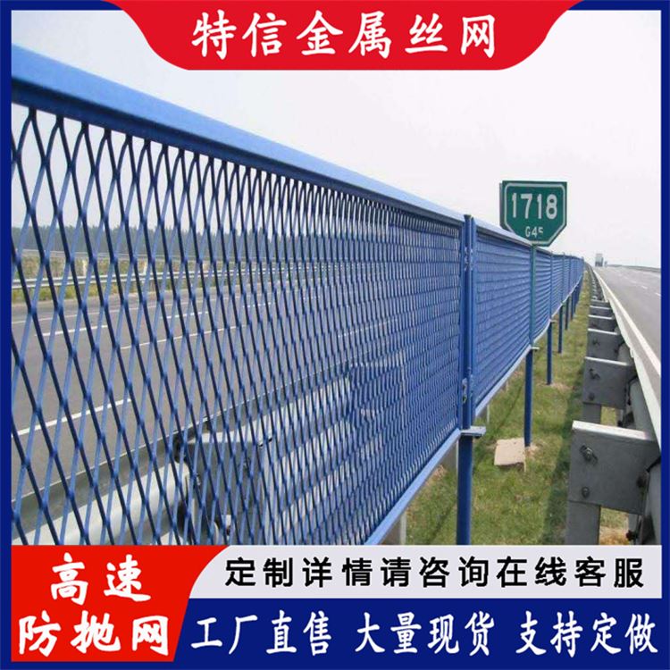 特信 桥两边护栏 桥梁两侧防护栏 公路护栏网 可按需定制 绿色金属网