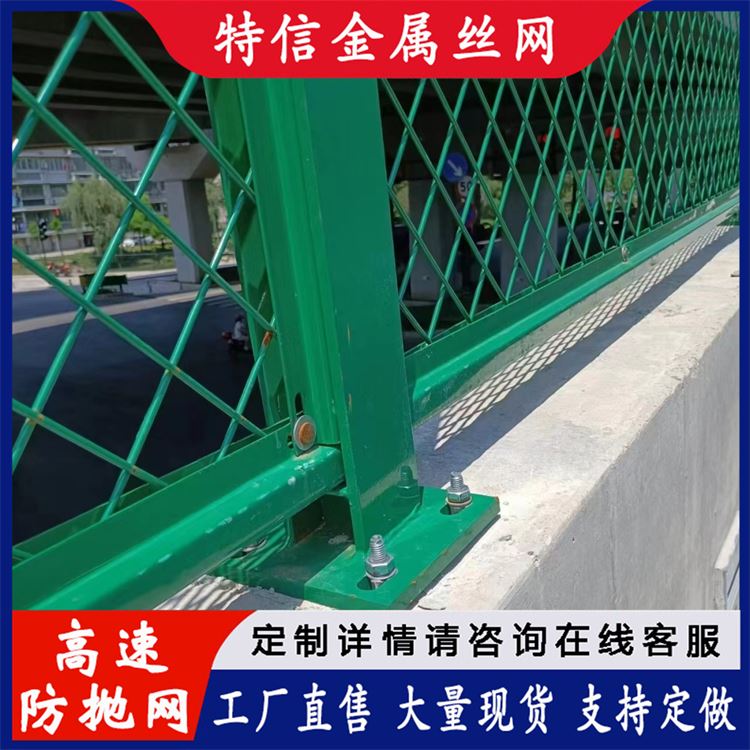 特信金属 防坠落钢丝网 防抛网立柱 菱形钢网围栏 厂家直供 质量优良