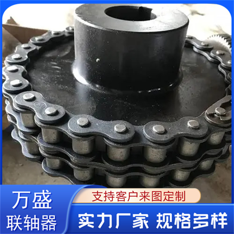 万盛 噪音较小 传动滚子链联轴器 GLF15 风机专用