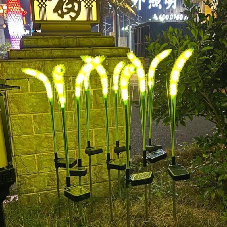 狗尾巴草地插灯太阳能仿真植物庭院草坪灯野外露营氛围LED装饰灯