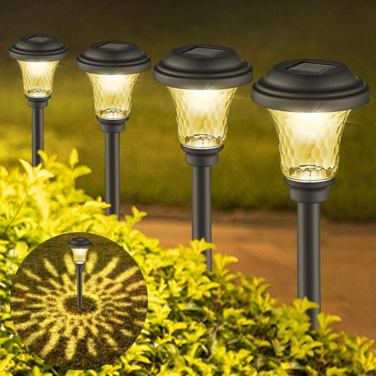 亚马逊太阳能草坪灯户外防水led花园景观地插投影灯庭院道路灯