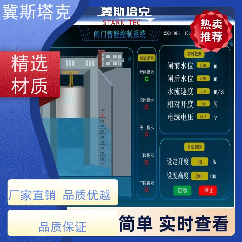 冀斯塔克STK-S19 污水处理 全渠动态协同控制系统闸门 明渠流量监测