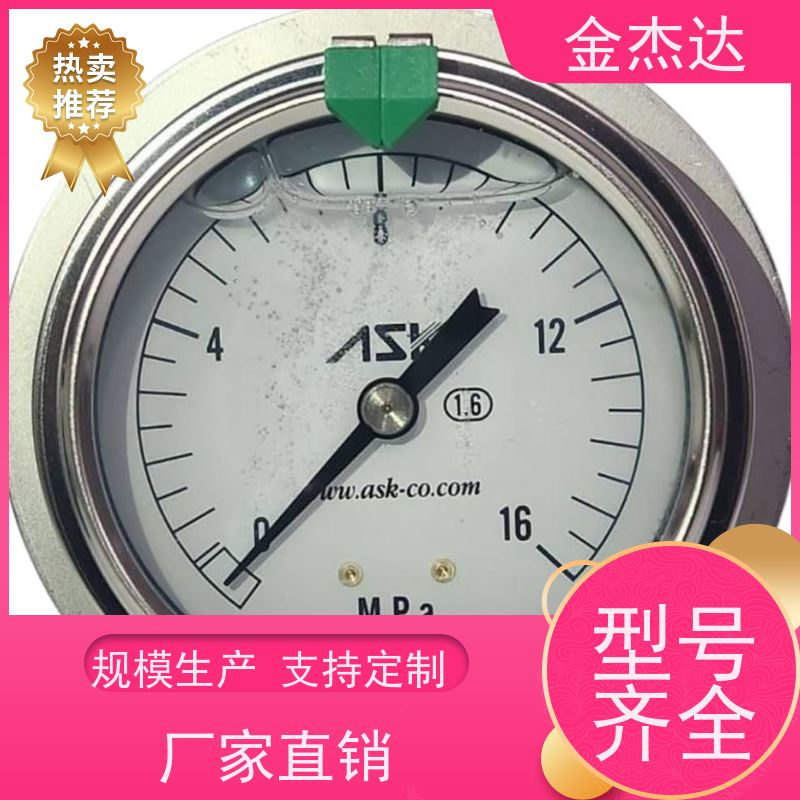 进口ASK OPG-AT-R1/4压力表 40MPa不锈钢 液压油测量