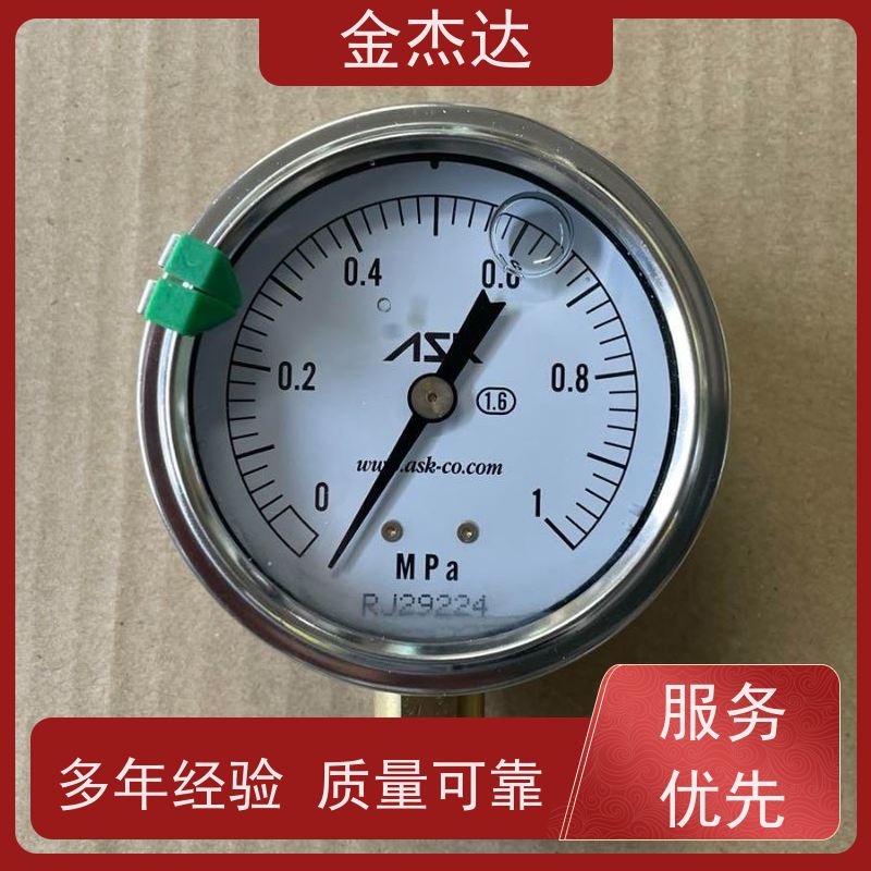 ASK螺纹连接油压表OPG-DT-R1/4 40MPa彩色卡环