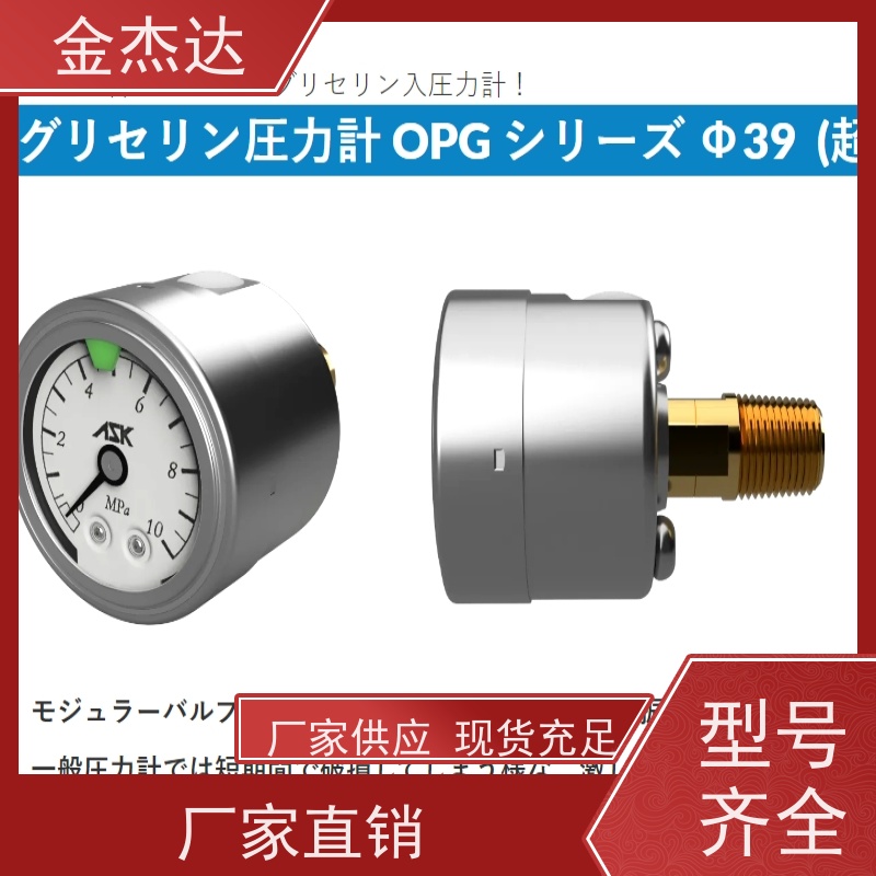 ASK甘油压力计 AK1/2*100*100MPa压铸机用 附彩色卡环 易于辩识
