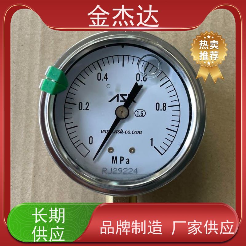 ASK精密压力计 OPG-AT-R1/4-60x40MPa充油耐震 附彩色卡环 易于辩识