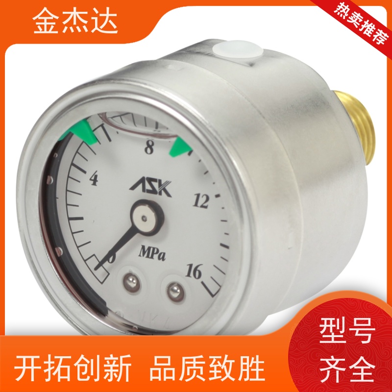 ASK压力表 AK1/2*100*100MPa压铸机用 不锈钢耐震 易于辩识