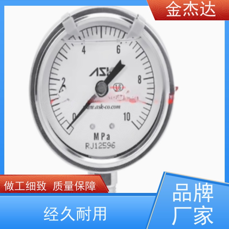 压力计 OPG-AT-G3/8-75x1MPa注油式压力表 不锈钢耐震 易于辩识