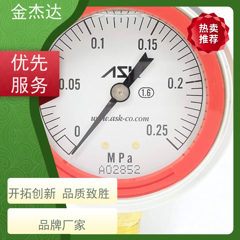 ASK压力表 OPG-AT-R1/4-60x0.6MPa-CR 不锈钢耐震 易于辩识