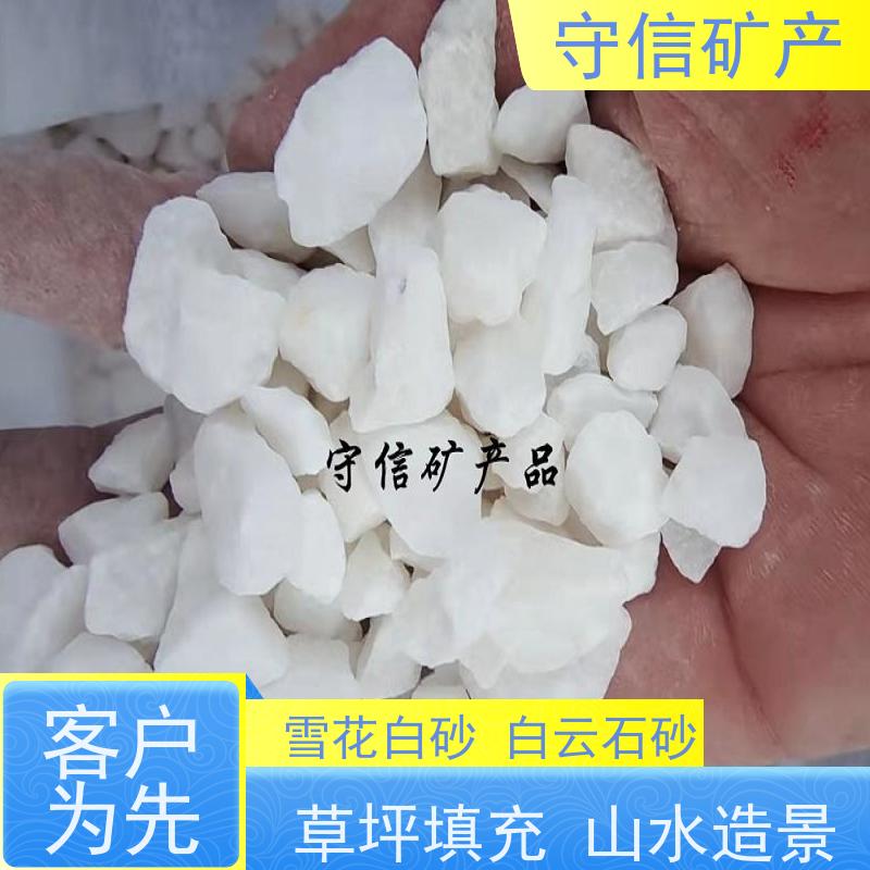 守信矿产 辽 宁雪花白砂 真石漆建筑用白沙子 诚信经营