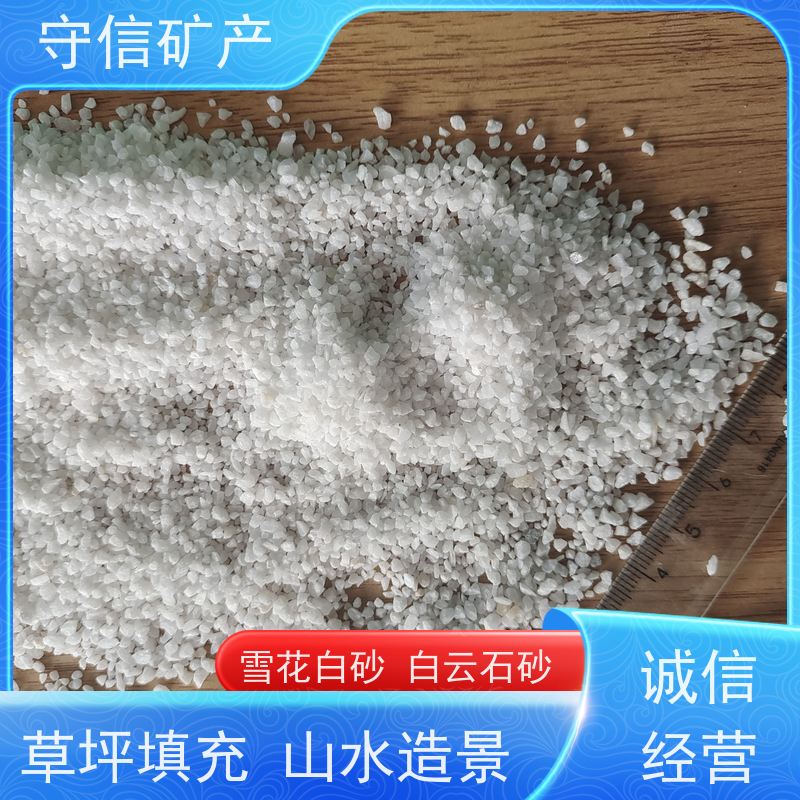 守信矿产 东北雪花白砂厂 园艺微景观造景 诚信经营
