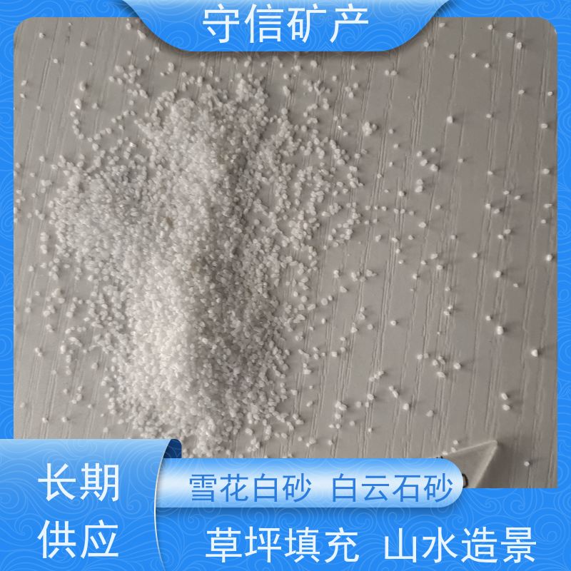 守信矿产 辽 宁雪花白彩砂 园艺微景观造景 库存充足