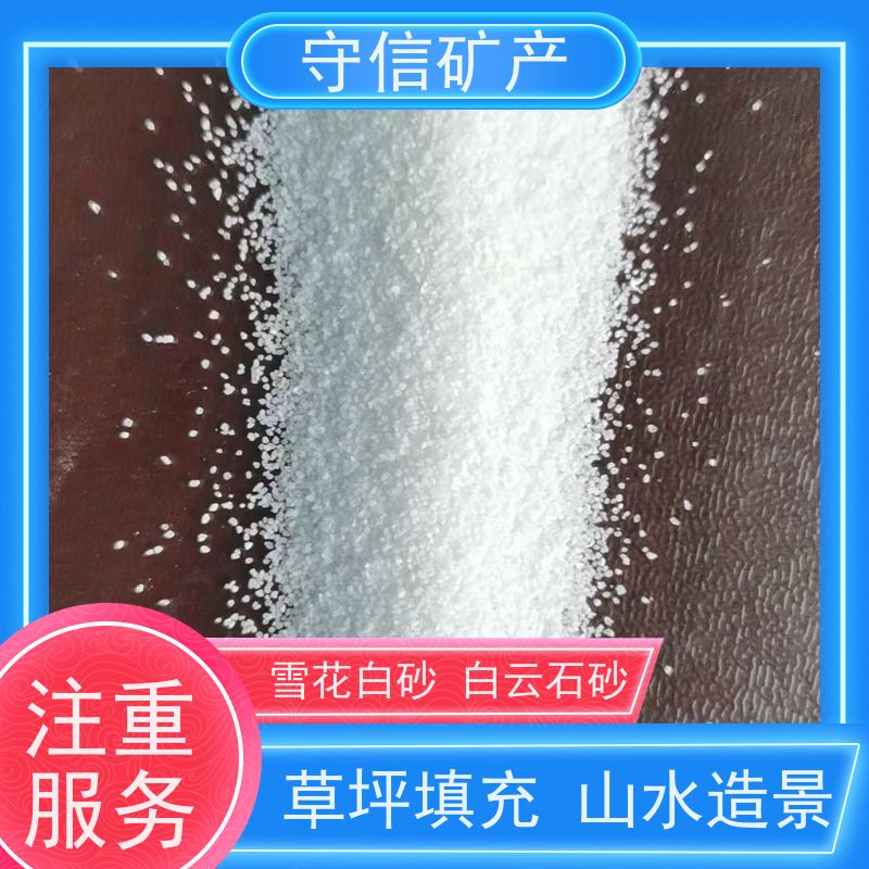 守信矿产 海 城雪花白砂厂 真石漆建筑用白沙子 使用范围广