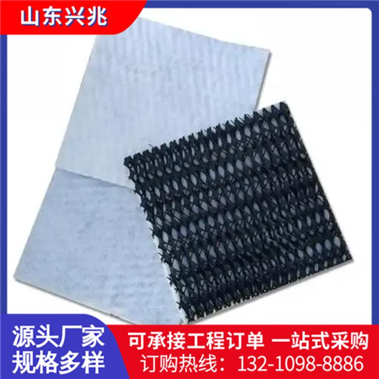专业厂家生产 垃圾填埋场施工材料 双糙面土工膜 复合排水网 防水毯