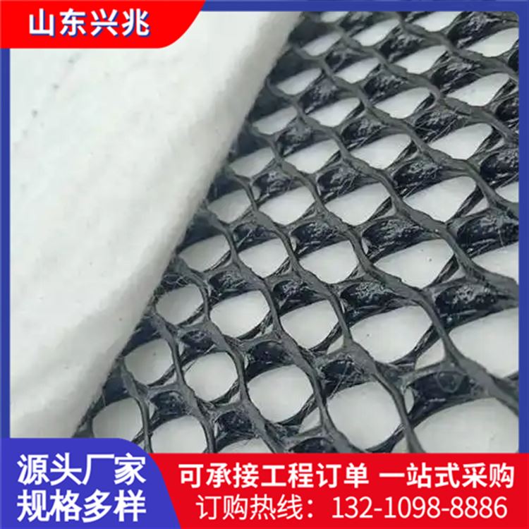 用于垃圾填埋场的土工复合排水网 加厚网芯 排水性强